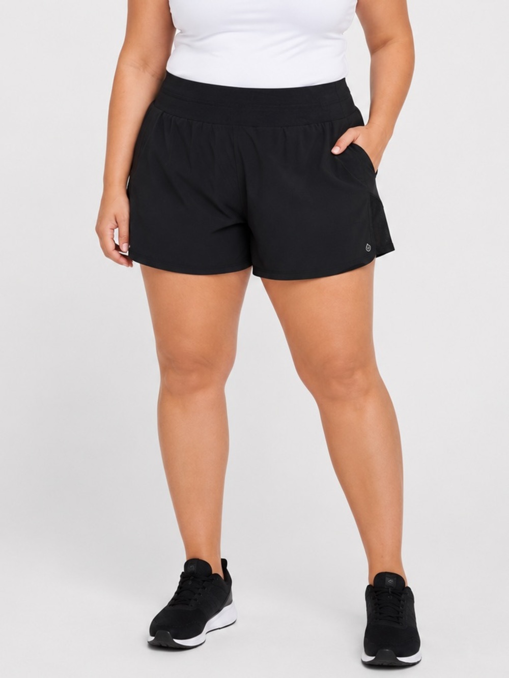 Tasc Performance Finesse Shorts E1 16-18 Black Athletic Running Lined NWT UPF 50